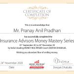 Money Mastery Course completion certificate